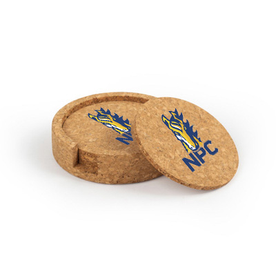 Northpointe Christian Circular Cork Coaster Set of 4 with holder - Image 4