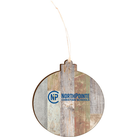 Northpointe Christian Light 4.18 X 3.86 Faux Wood Ornament - Image 3