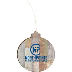 Alternative view of Northpointe Christian Light 4.18 X 3.86 Faux Wood Ornament