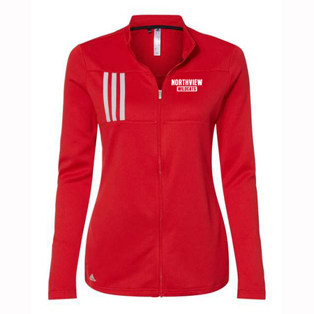 Northview Ladies Adidas 3-Stripes Double Knit Full-Zip Pullover