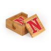 Northview Square Bamboo Coaster Set of 4 with holder