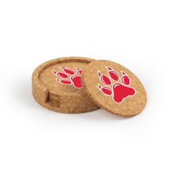 Alternative view of Northview Circular Cork Coaster Set of 4 with holder