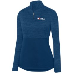 USA SS Ladies Shadow Tonal Heather ¼ Zip Pullover