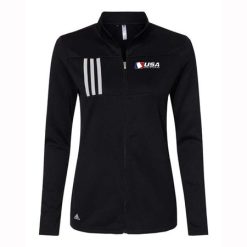Alternative view of USA SS Ladies Adidas 3-Stripes Double Knit Full-Zip Pullover