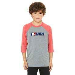 Alternative view of USA SS Youth Youth 3/4 Sleeve Baseball Tee