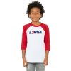 USA SS Youth Youth 3/4 Sleeve Baseball Tee