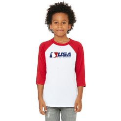 USA SS Youth Youth 3/4 Sleeve Baseball Tee