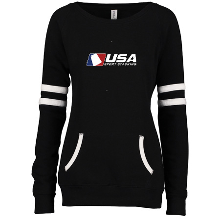 USA SS Ladies Varsity Fleece Crew Neck Pullover - Image 10