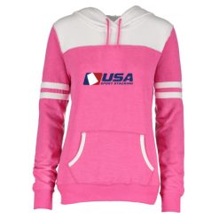 Alternative view of USA SS Ladies Varsity Fleece Pullover Hood