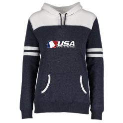 USA SS Ladies Varsity Fleece Pullover Hood