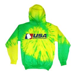 Alternative view of USA SS Adult Tie Dye Fleece Pullover