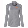 Byron Center Ladies Adidas 3-Stripes Double Knit Full-Zip Pullover