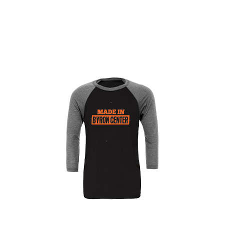 Byron Center Unisex 3/4 Sleeve Baseball Tee - Image 44