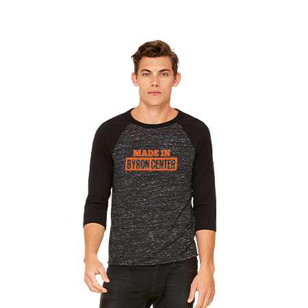 Byron Center Unisex 3/4 Sleeve Baseball Tee - Image 25