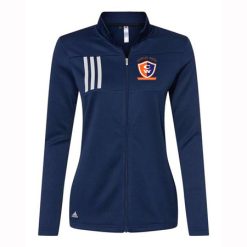 Chandler Woods Ladies Adidas 3-Stripes Double Knit Full-Zip Pullover