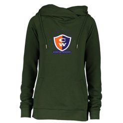 Alternative view of Chandler Woods Ladies Classic Fleece Funnel Neck Pullover Hood