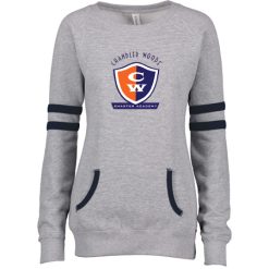 Alternative view of Chandler Woods Ladies Varsity Fleece Crew Neck Pullover