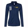 Grand Haven Ladies Adidas 3-Stripes Double Knit Full-Zip Pullover