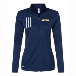 Alternative view of Grand Haven Ladies Adidas 3-Stripes Double Knit Full-Zip Pullover