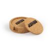 Grand Haven Circular Cork Coaster Set of 4 with holder