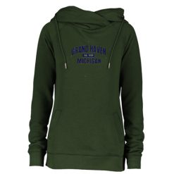 Alternative view of Grand Haven Ladies Classic Fleece Funnel Neck Pullover Hood