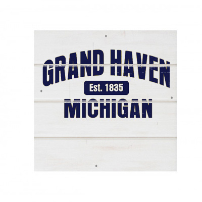 Grand Haven White Wood Pallet Coaster Set of 1 no holder