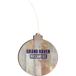 Alternative view of Grand Haven Light 4.18 X 3.86 Faux Wood Ornament