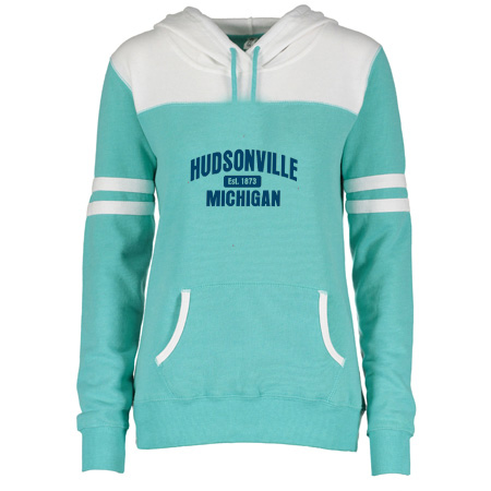 Hudsonville Ladies Varsity Fleece Pullover Hood - Image 33