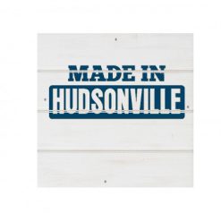 Alternative view of Hudsonville White Wood Pallet Coaster  Set of 1  no holder