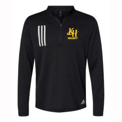KH Hockey Adult Adidas 3-Stripes Double Knit Quarter-Zip Pullover