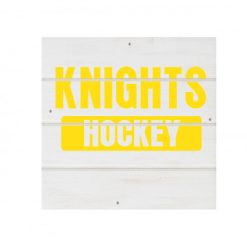KH Hockey White Wood Pallet Coaster  Set of 1  no holder