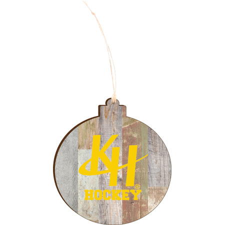 KH Hockey Light 4.18 X 3.86 Faux Wood Ornament - Image 3