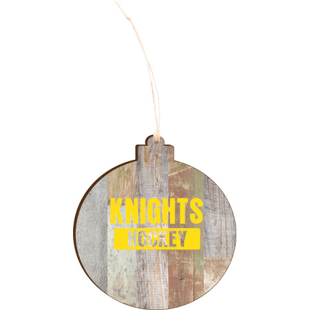 KH Hockey Light 4.18 X 3.86 Faux Wood Ornament
