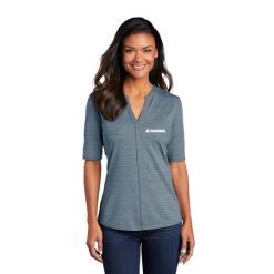 Alternative view of Magna Office Ladies Ladies Stretch Heather Open Neck Top