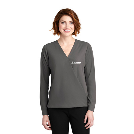 Magna Office Ladies Ladies Wrap Blouse - Image 2