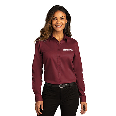 Magna Office Ladies Ladies Long Sleeve SuperPro React™Twill Shirt - Image 9