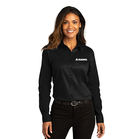 Magna Office Ladies Ladies Long Sleeve SuperPro React™Twill Shirt - Image 7