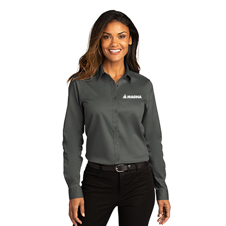 Magna Office Ladies Ladies Long Sleeve SuperPro React™Twill Shirt - Image 11