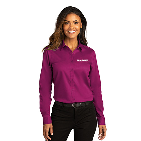Magna Office Ladies Ladies Long Sleeve SuperPro React™Twill Shirt - Image 12