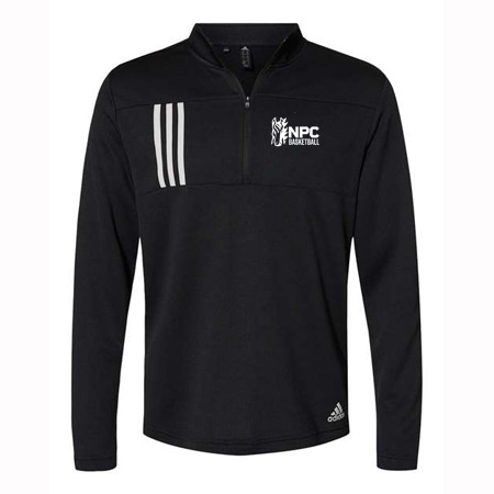 NPC Basketball Adult Adidas 3-Stripes Double Knit Quarter-Zip Pullover - Image 5