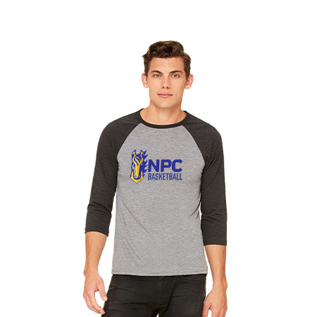 NPC Basketball Unisex 3/4 Sleeve Baseball Tee - Image 18