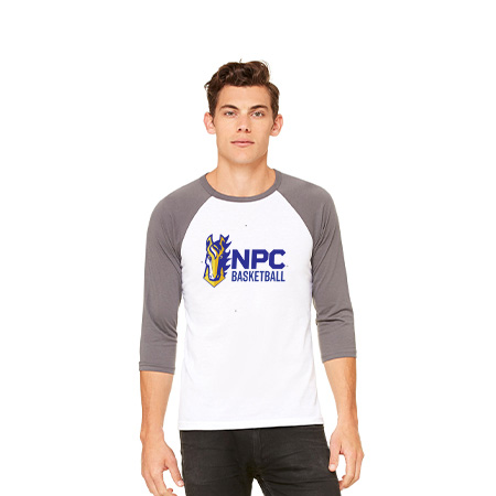 NPC Basketball Unisex 3/4 Sleeve Baseball Tee - Image 11