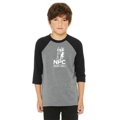 Alternative view of NPC Basketball Youth Youth 3/4 Sleeve Baseball Tee