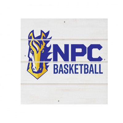 NPC Basketball White Wood Pallet Coaster Set of 1 no holder - Image 2