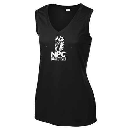 NPC Basketball Ladies Ladies Sleeveless PosiCharge® Competitor™ V-Neck Tee - Image 4