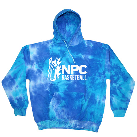 NPC Basketball Adult Tie Dye Fleece Pullover - Image 2