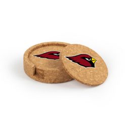 Orchard View  Circular Cork Coaster Set of 4 with holder