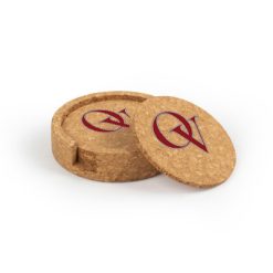 Alternative view of Orchard View  Circular Cork Coaster Set of 4 with holder