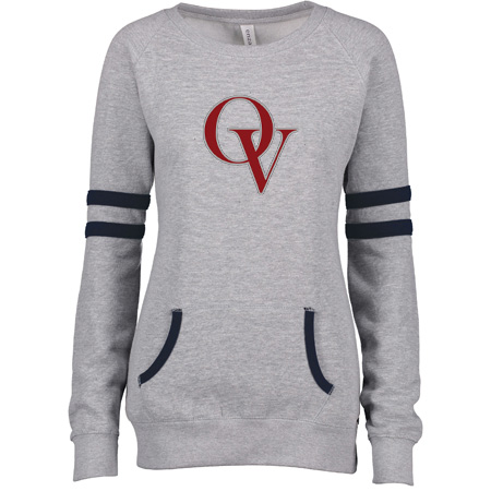Orchard View Ladies Varsity Fleece Crew Neck Pullover - Image 2