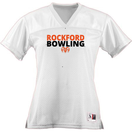 Rockford Bowling Ladies Junior Fit Replica Football Tee - Image 3